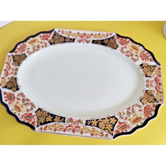 Vintge Myott Serving Platter Derbytone 14 1/2" x 10 1/4" - Picture 7 of 13
